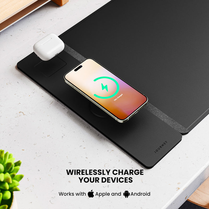 Curated visual reference: Pocket Wireless Charging Desk Reference: Journey Alti Wireless Charging Desk Mat